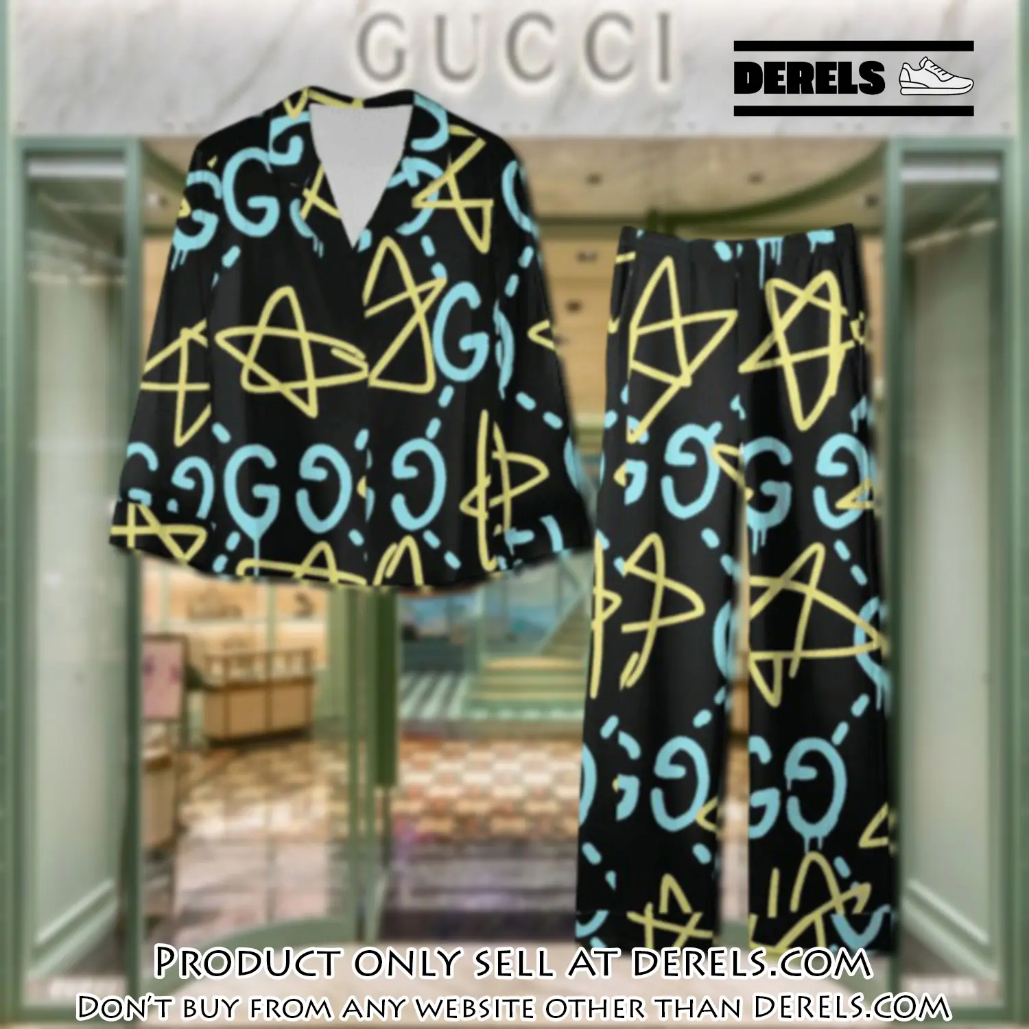 Trending luxury gc satin pajama set pjs1066 dr3444614